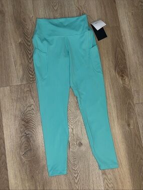 Nike Aqua/Teal High-Waisted Leggings with Pockets